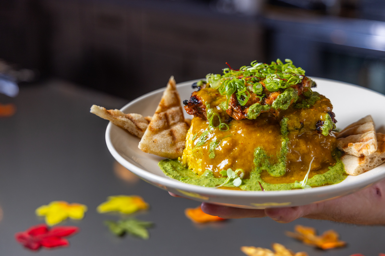 Curry Peach Chicken Thigh