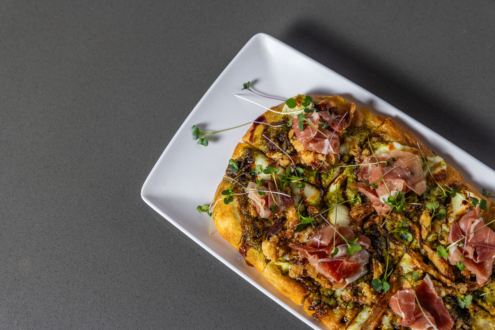 Peach, Love, & Prosciutto Flatbread